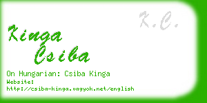 kinga csiba business card